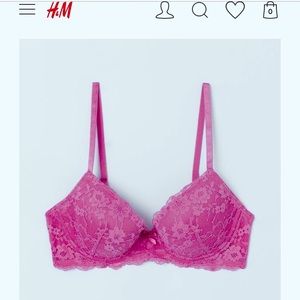3/$15 H&M hot pink Lace Bra